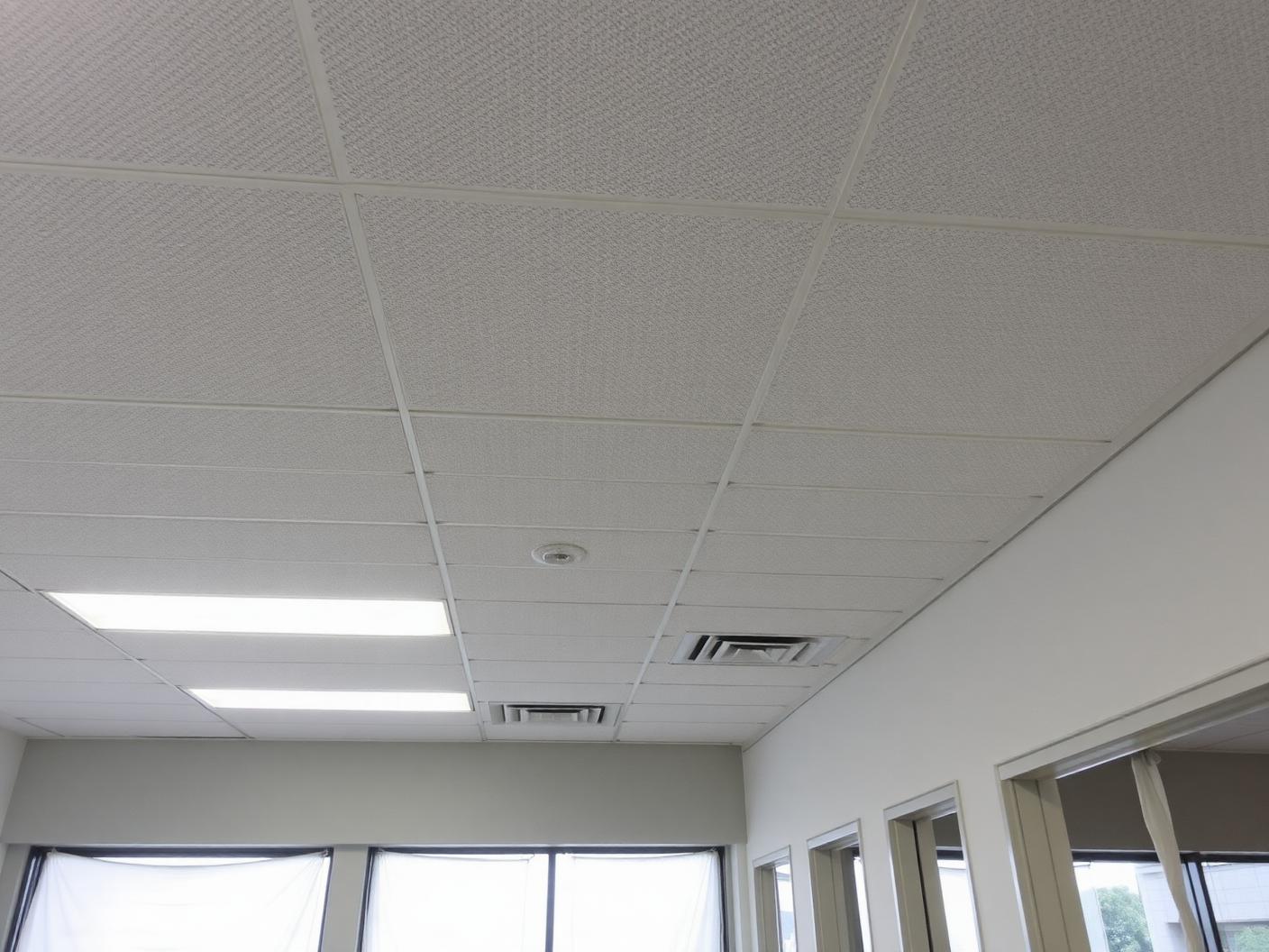 Interior renovation work inside the occupied office building